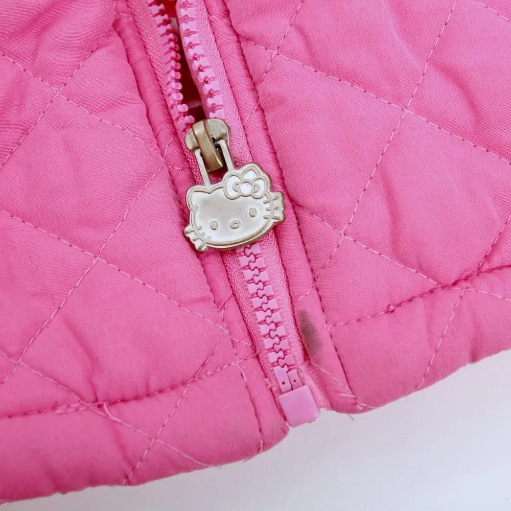 Hello Kitty by Sanrio Girls Quilted Fur Hooded Jacket‎
